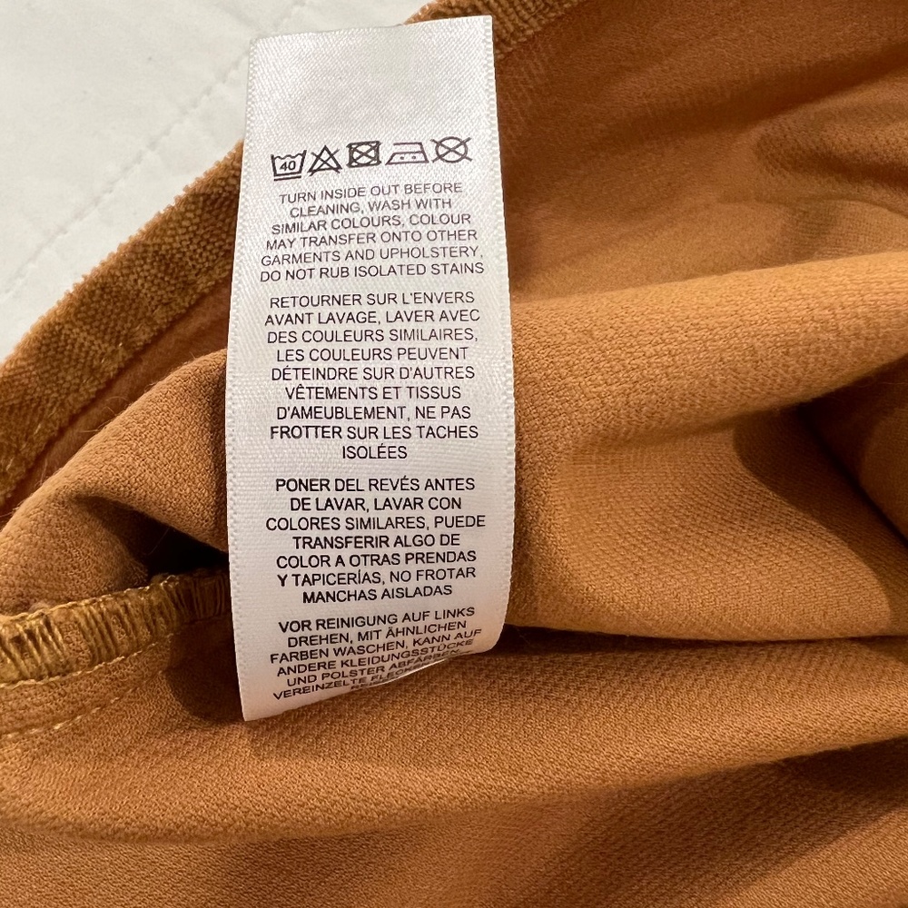 ASOS Corduroy Mustard Color Mini Skirt--US Size 8 - Picture 6 of 6